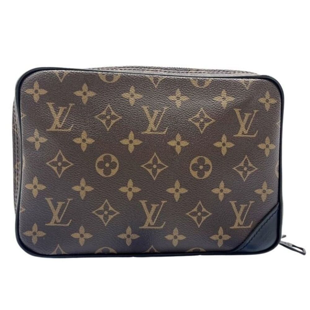 LOUIS VUITTON Shoulder Bag Utility Front M44468 Brown Black Monogram Men's